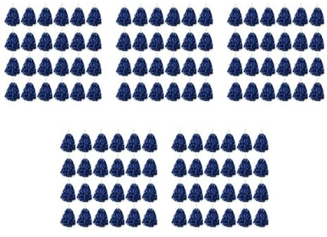 Goufride 120 Stück Cheerleading Pom Poms Metallfolie Cheer Pom Poms mit Kunststoffgriff für Erwachsene Kinder Cheerleader Party Blau