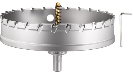 CoCud 5-7/8(150mm) Seghe Tazza Frese per Metallo, Taglierina Fori Lega Cementata Carburo Tungsteno - per Metallo, Legno, Lamiere in Acciaio Inossidabile, Rame, Alluminio, Argento