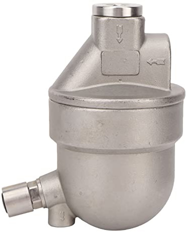 Automatischer Kondensatableiter für Kompressor, Pneumatisches Entwässerungsventil aus Edelstahl, DN15 Inlet DN6 Outlet - Korrosionsbeständig, Gasverlustfrei, Für Druckluftanlagen (YA-S6)