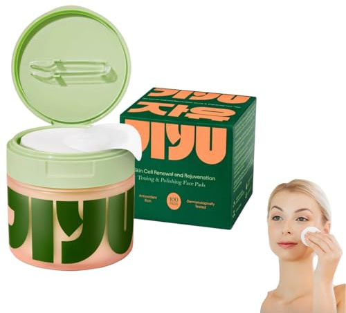Jiyu Original Toner Pads, koreanischer Toner, mit Niacinamid, Schneckensekret und Peptiden, sanfte Gesichtspflege, gegen Pigmentflecken, 100 Stück (2 Stück)