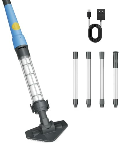Aspirateur de Piscine sans Fil 2 en 1, Nettoyeur de Piscine Rechargeable avec 60 Min d'autonomie, Aspiration de 32 l/Min, idéal pour piscines Amovibles, piscines Hors Sol, Spa et hydromassage