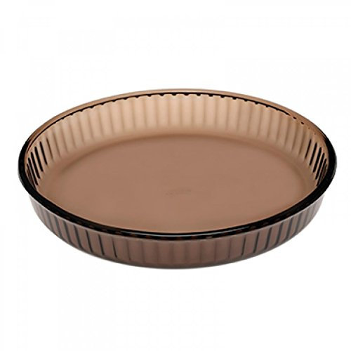 Pasabahce Plat à Tarte, Verre, Marron, 32 x 32 x 5 cm