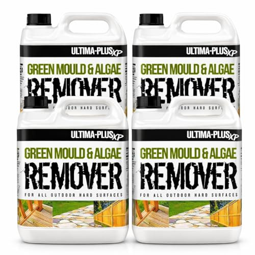 Ultima-Plus XP Simply Spray & Leave 4 x 5 Litre Super Concentrate Green Mould & Algae Killer Remover Cleaner for Patio Fencing Decking Paths Resin Driveways 20L