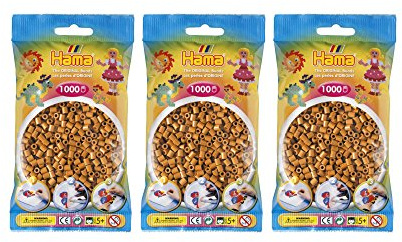 Hama Midi Beads 207-21 3000 pcs (3x1000pcs) - Light Brown