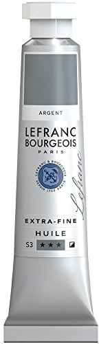 Lefranc & Bourgeois Extra Fine Lefranc Oil paints Artist Pigments, oil-based paint, Silver, 20 ml