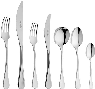 Arthur Price Cascade 8-Person Set, Stainless Steel, 56-Piece