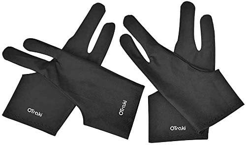 OTraki 4 Pack Zeichenhandschuh, 8.2x20cm Elastisch Antifouling Handschuh Drawing Glove Zeichnen Künstler Handschuh für Grafiktablett Tablet Pen-Monitor Drawing Verfolgenbrett (M)
