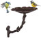 Relaxdays Reaxdays Abreuvoir sur Mur en Fonte,fleurimangeoire Hiver Brun, Marron