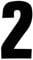 2XSelf Adhesive Wheelie Bin Numbers 17cm - 2 - Black