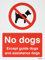 Caledonia Signs 15496E No dogs Except guide dogs and assistance dogs Rigid PVC Safety Sign, 200.0 mm*1.0 mm*150.0 mm