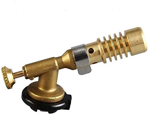 tooloflife Flame Gas Torch Gun Flame Blowtorch Copper Lighter Butane Gas Flame Burner Lighter Heating Welding for Kitchen Camping BBQ