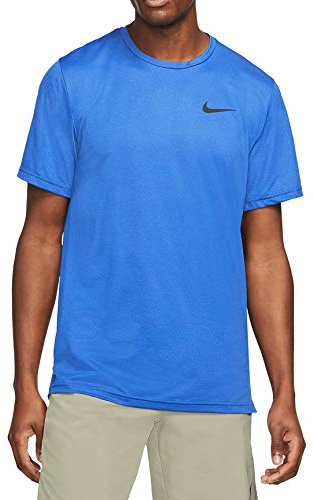 NIKE CZ1181-492 M NP DF HPR Dry TOP SS Sweatshirt Men's Blue Void/Game Royal/HTR/Black L