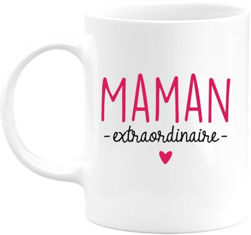 quotedazur - Mug Maman Extraordinaire - Cadeau Maman Original - Idée Cadeau Pour Anniversaire Maman - Cadeau Pour Jeune Ou Future Maman Suite À Une Naissance
