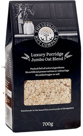 Luxury Porridge Jumbo Oat Blend (650g, 2 x 650g, 6 x 650g) by Ludlow Nut Co - Breakfast Porridge Oats - Healthy Snack - UK Grown Jumbo Oats and Rolled Oats (1 x 650g)