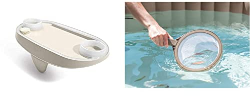 Intex 28520 Porta Oggetti per Spa con Luce & 28004 Kit Pulizia per Vasca Idromassaggio Due Spazzole E Un Retino per Piscina, Unica