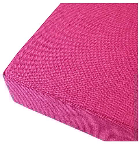Verdicken Schwamm Gepolstert Bank Kissen Gartenbankauflage Bankauflage Bankkissen Sitzkissen und Rückenkissen Polsterauflage Sitzpolster Gartenpolster Palettenkissen -Rose red 120x35x5cm(47x14x2in)