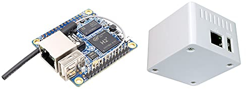Micvtve per Scheda di Sviluppo Orange Pi Zero LTS 512MB + Custodia Bianca Protettiva, Set Scheda Singola Open Source H3 Quad Core