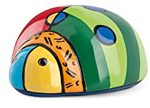 Egan Marienkäfer Mini, Keramik, mehrfarbig - by Romero Britto (6 x 8 cm)