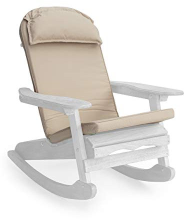 Gardenista Hochlehner Auflagen für Adirondack Stuhl | Outdoor Sitzauflage für Deckchair Liegestuhl | wasserbeständig Sitzpolster Auflage für Gartenstühle,Schaukelstuhl mit Schaumfüllung (Stein)