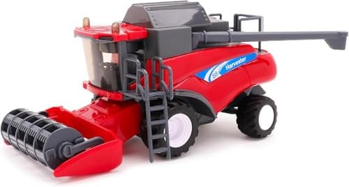 Toyland® Mietitrebbiatrice rossa alimentata a frizione in scala 1:32 - Giocattoli agricoli - 25 cm x 11 cm