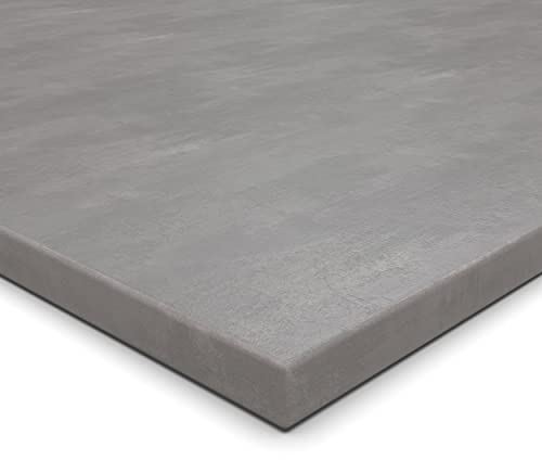 AUPROTEC 19mm Spanplatte Zuschnitt Beton melaminharzbeschichtet Länge bis 200cm Dekorplatten Zuschnitte mit Umleimer Auswahl: 160 x 40 cm (ABS Kante komplett)