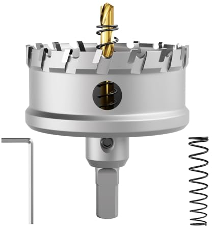 CSOOM Upgrade Hochleistungs-Hartmetall-Lochsäge,TCT Lochschneider.Edelstahl und Metallgitter sind die ideale Wahl(75mm)