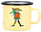 Muurla Pippi Langstrumpf Tasse, Emaille, 250ml, Trinkbecher für Kinder, Jungen, Mädchen