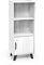 Generico Wooden cabinet column bookcase with door modern design small cabinet white shabby chic for bedroom and living room GG2702