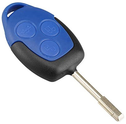 Key Matrix 3 Button Fob Replacement Case For Ford Transit Connect Mk7 Vans Blue Cover Shell With Blade
