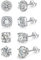 HEEYA Ohrringe Set Damen 4PCS Ohrstecker Sterling Silber 925 Post Hypoallergen ohrringe stecker mit 5A Zirkonia Ohrschmuck mit Geschenkbox