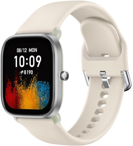 Higgs Bracelet Compatible avec Amazfit GTS 2 Mini/4 Mini/GTS 2 2e 3 4 42mm/Bracelets Amazfit Bip 3/Bip S/Bip S Lite/Bip Lite/Bip U pro, Bracelet Soft Silicone Sports Femme et Homme