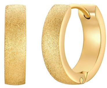 Eastside Damen Ohrringe Edelstahl gelbgold | gelbvergoldet 14 Karat, Creolen