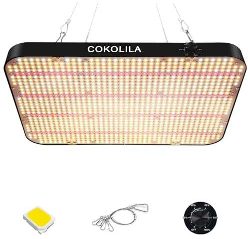 COKOLILA Lampara de cultivo LED regulable, 2000w lámpara de planta de espectro completo con 1188 LEDs, Función de Cadena de Margarita UV e IR, Grow Light para plantas de interior, verduras, flores