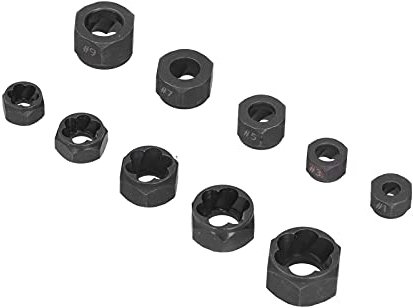 knitting machine Mutternentferner, Bolzenausdreher, Metall, 10-in-1-Werkzeugset Zum Entfernen von Schrauben, Mit Aufbewahrungsbox Zum Entfernen von Muttern, Bolzen, Schraubenköpfen Und Stehbolzen