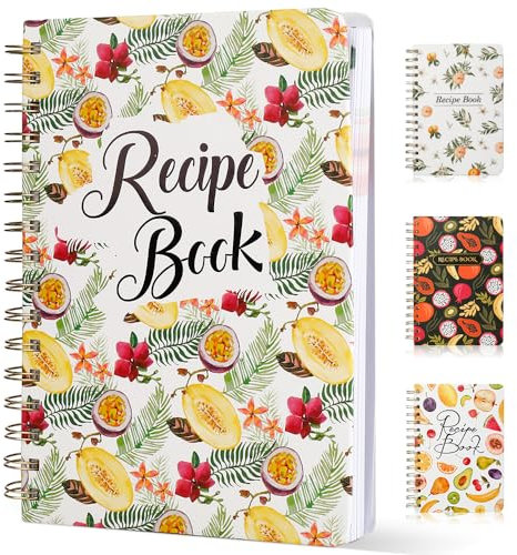 molekaus Recipe Book Waterproof Hardcover to Write in Your Recipes,Simplified Family Recipe Notebook for the Chef at Home, Recipe Journal Hold 120 Recipes（Green）