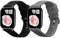 kwmobile 2X Sportarmband kompatibel mit Popglory P66 22mm Armband - Fitnesstracker Band Set aus TPU Silikon