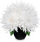 Oairse 5 Köpfe Kunstblumen Chrysanthemen im Topf Dekoration Künstliche Große Spinnenmütter-Blumen für die Heimdekoration, Hochzeit, Haus Garten Party Büro Dekoration Blumenarrangement, Weiß