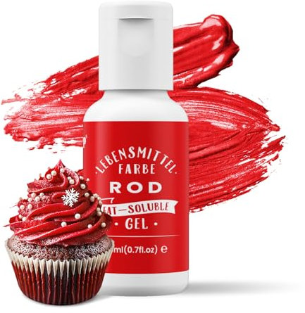 Weihnachten Oil Blend Sage Rod Lebensmittelfarbe auf Ölbasis für Schokolade, Fondant, Kekse,Cupcakes, Kuchen, Backen, Macaron - Food Coloring für Tortendeko 20ml