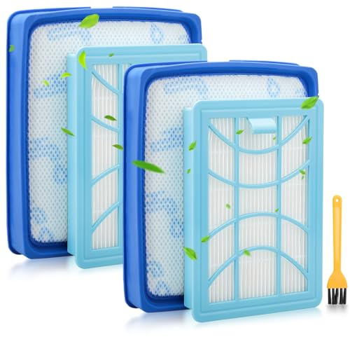 4 Stück Filter für Philips PowerPro Expert FC9729 FC9741 FC9742 FC9743 FC9744 FC9745 FC9746 Staubsauger Ersatzfilter für Philips FC8003/01|FC6042/01|CP0616&CP0617 Filter für Philips Power Cyclone 8