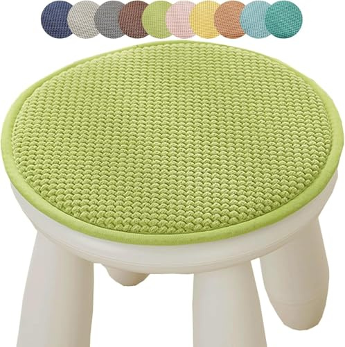 Miecoae Sitzkissen Rund, Weiche rutschfeste Sitzauflage, Stuhlkissen für Meisten Stühle, Rund Stuhlhocker, Kissen für Garten, Büro, Schule, Terrasse, Bistro(D6,Diameter 30cm)