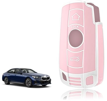 TOOMUME Schlüsselhülle TPU, Autoschlüssel Hülle Passt für BMW 1/3/5/6 Serie X1 X3 X5 X6 M3 M5 M6 Z4 E60 E70 E71 E72 E81 E87 E88 E89 E90 E91 E92, Schlüsselcover Schutz Schlüsselgehäuse