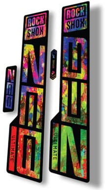 Gabel Ersatz Aufkleber kompatibel für Rock Shox Zeb Ultimate 2021 Oil Slick (matt)