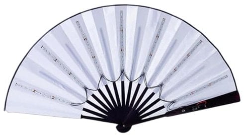 DAGLLGEW LED Fan Foldable Light up Fan LED Hand Fan Portable Rave Fans for Discos Night Club Music Festival Wedding Birthday Party Gift