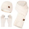 Mütze Herren Damen Strickmützen Outdoor Warme Beanie Elastizität Winter Wintermütze Classic Festival Fischermütze Elegant Weich 3-Teiliges Set Babymütze Mit Schal Und Handschuhe Caps Sportmütze