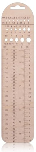 VYIBPDY Sockenlineal,Sockenbretter,strick zubehör, Messgerät 2 mm – 10 mm