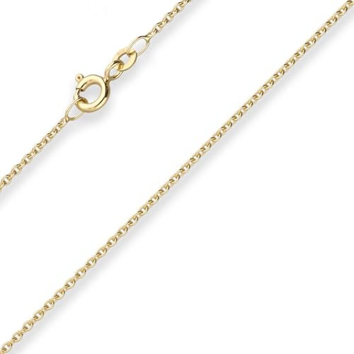 1,5mm Rund-Ankerkette Collier Halskette aus 333 Gold Gelbgold 50cm
