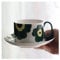 Kaffeetasse und Teetasse im Palaststil, Retro-Nachmittagstee, Blumenteetasse, Teetasse und Untertasse im japanischen Stil, handgemaltes Muster (B)