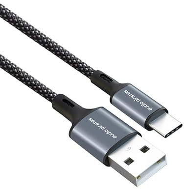audio pirates USB-A auf USB-C Kabel – Nylon-geflochtenes Schnellladekabel mit 15 W/3A, 480 M & QC 3.0 – kompatibel mit iPhone 15/16, Galaxy S24, Pixel, LG (1er Pack, 1,2 Meter)