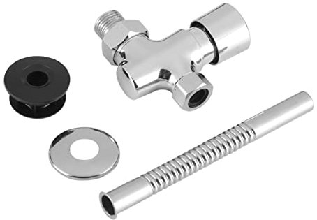 Klanata Urinal-Spülventil aus Zinklegierung, verchromt, manuelle Verzögerung, automatische Abschaltung für freiliegende Armaturen, geeignet für Bad- und Toiletten-Urinale