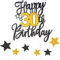 Black Gold Happy 30th Birthday Cake Toppers for Cake,Personalised Cake Toppers for Boy Men Girl Women Decorations,Glitter Cupcake Topper Cake Topper Kit 30th Birthday Party Cake Decoration Supplies